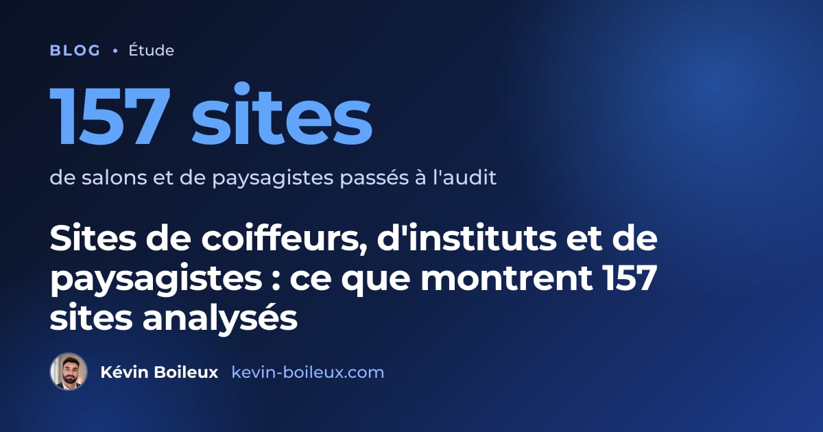 157 sites de salons et de paysagistes passés à l'audit