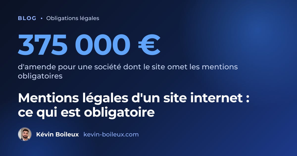 375 000 € d'amende pour une société dont le site omet les mentions obligatoires